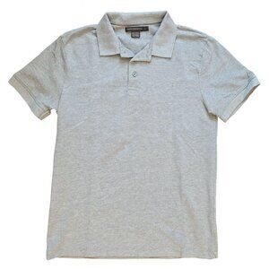French Connection Gray Short Sleeve Textured Polo Size Medium